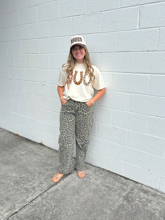 Risen Jeans- PGA21400 Cheetah Barrel