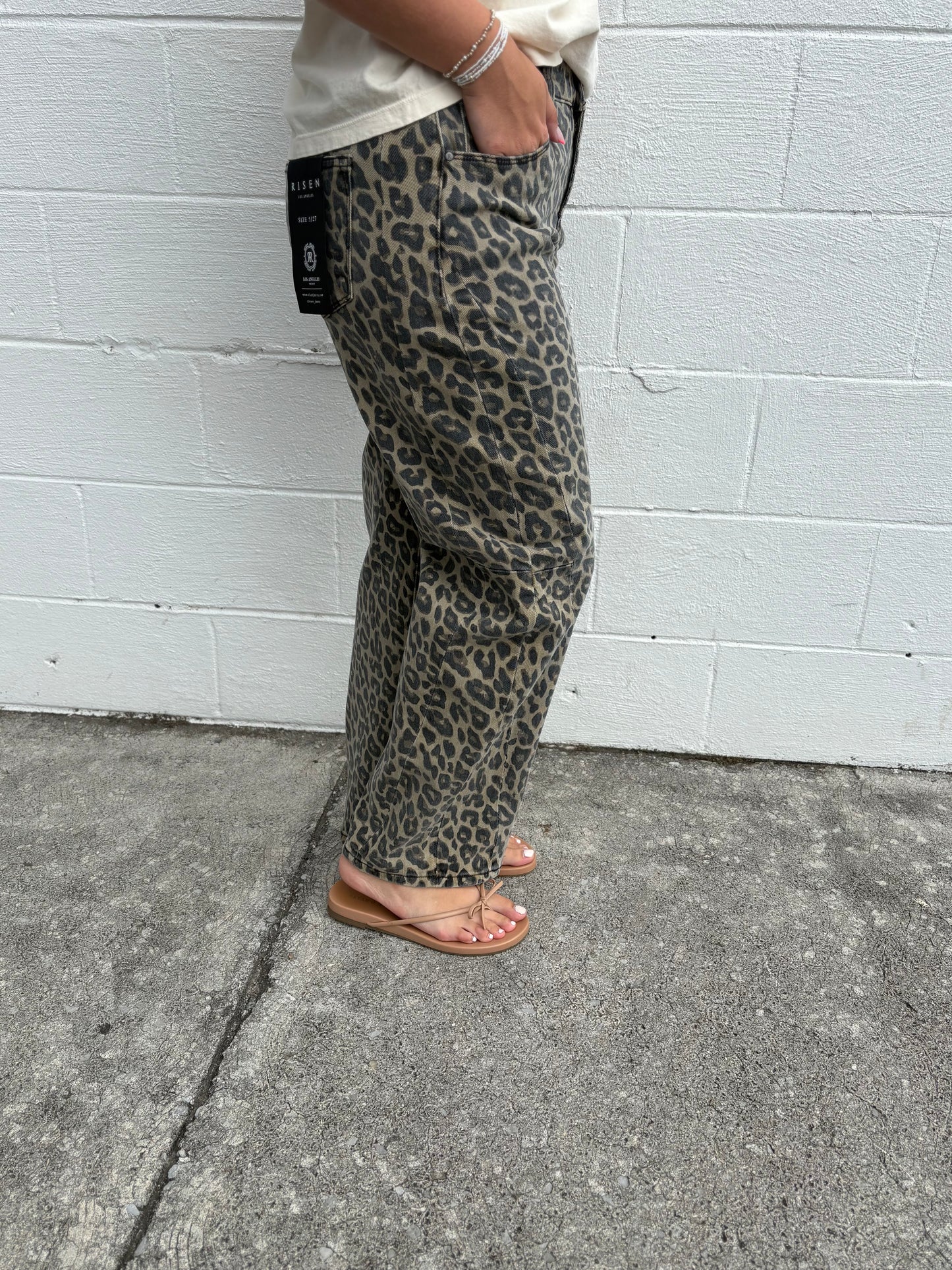 Risen Jeans- PGA21400 Cheetah Barrel