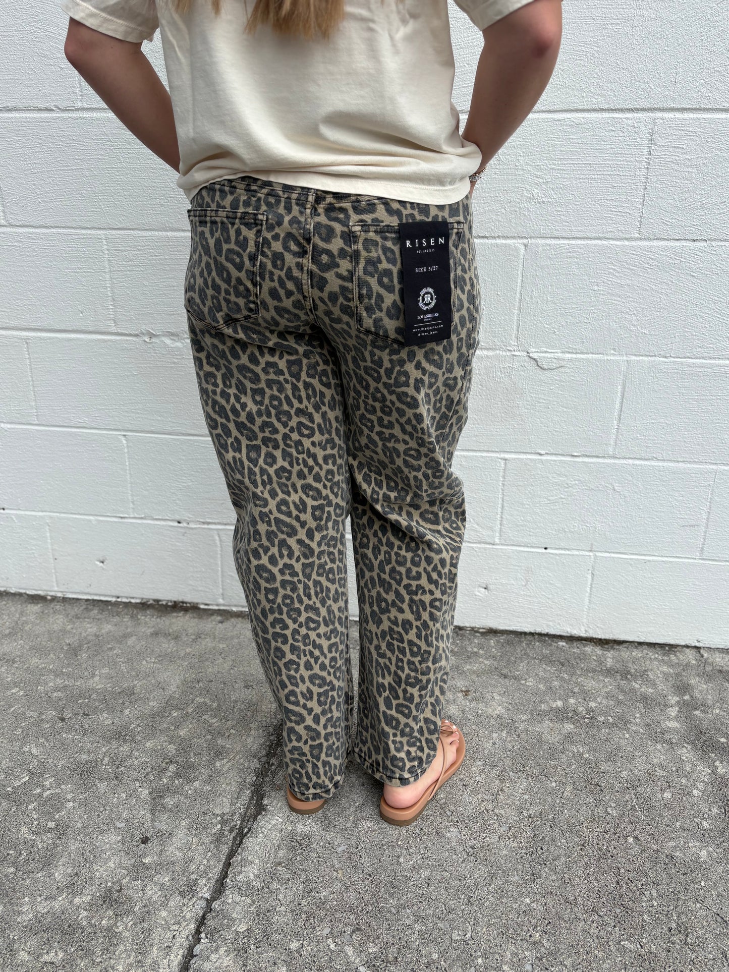Risen Jeans- PGA21400 Cheetah Barrel