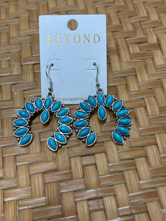 turquoise squash earrings