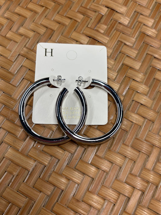 Silver Hoops