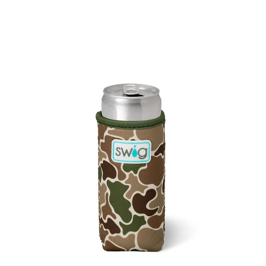 Swig Old School Camo Slim Can Koozie