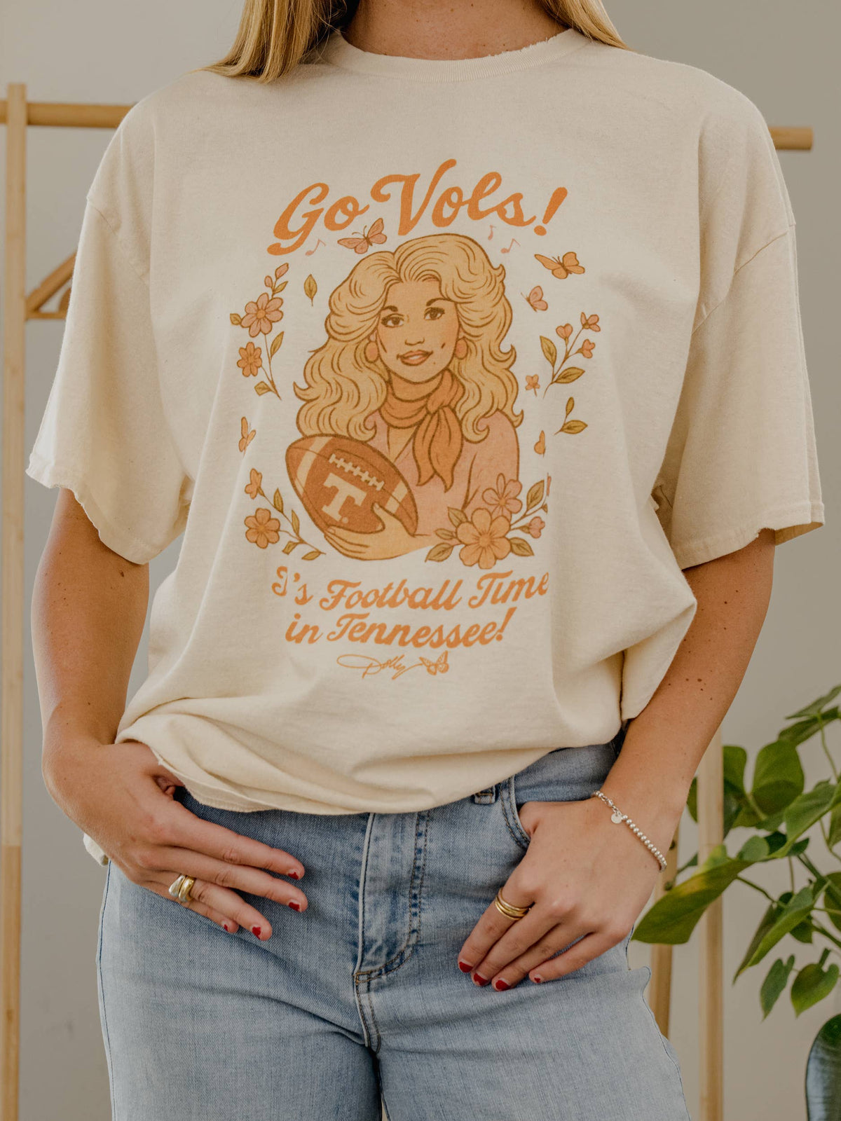 Dolly Parton It's Football Time in Tennessee Thrifted Tee