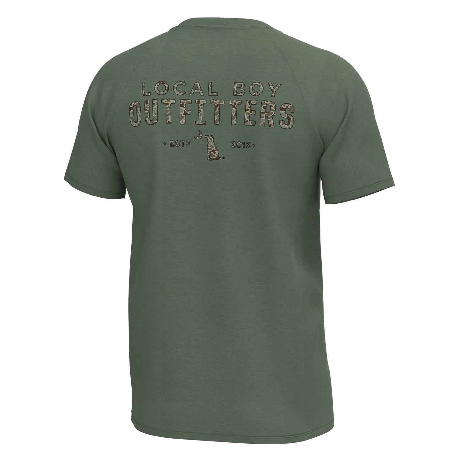 Green Heathered Local Boy Logo Old Signature Tee
