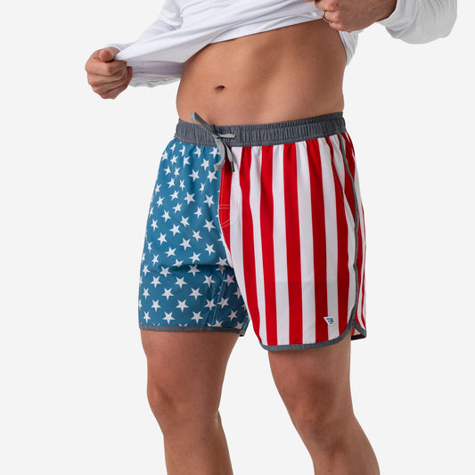 Burlebo Flag Swim Trunks